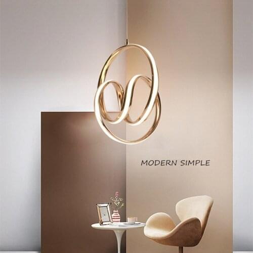 Modern Minimalist Led Pendant Lights Creative Spiral Design Restaurant Study Bar Counter Light Fixtures