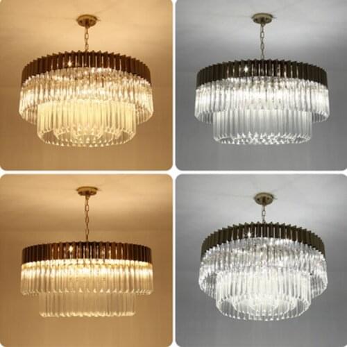 Light luxury living room crystal chandeliers postmodern minimalist creative bedroom restaurant lights fixture designer model led
