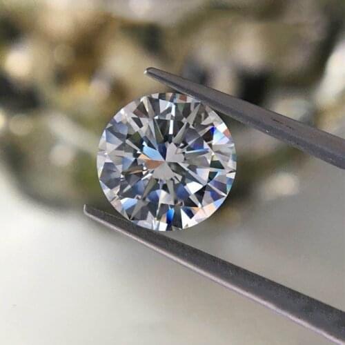 Loose Moissanite 2.0ct Carat 8.0mm F Color Round Brilliant Cut VVS1 Excellent Cut high quality Test Positive