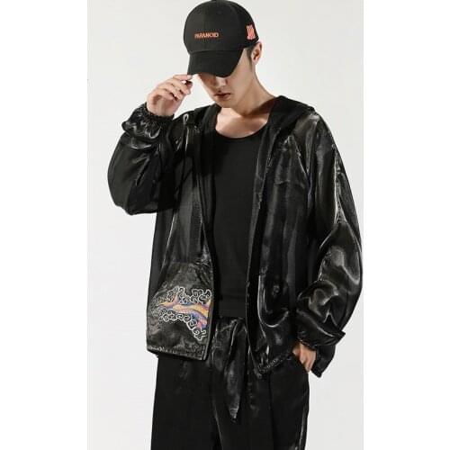 Traditional Chinese Costumes Men Casual Loose Thin A Set Of Coat And Pants Asian Clothes Harakuju Vintage Tai Chi Uniform 11160