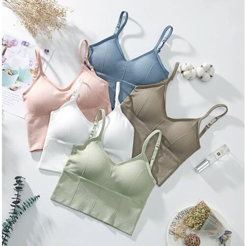 U-shaped Back Bra Tube Top Women Crop Daisy Pattern Sexy Lingerie Sports Fashion Street