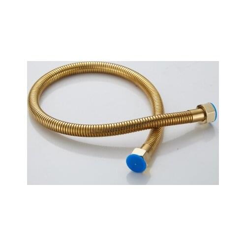 Stainless steel double-headed screw antique hose rose gold hose plating faucet toilet water heater inlet pipe 60cm