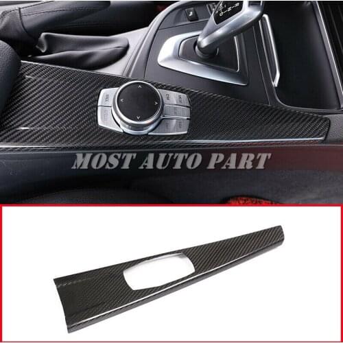 Carbon Fiber Interior Multimedia Panel Cover For BMW 3 4 Series F30 F31 F32 F33 F34 F36 2012-2018 1pcs LHD Car Decoration