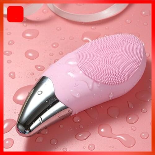 Waterproof Face Cleanser Silicone Sonic Brush Deep Pore Device Skin Care Cleanser Tool Electric Facial Cleansing Brush Massager