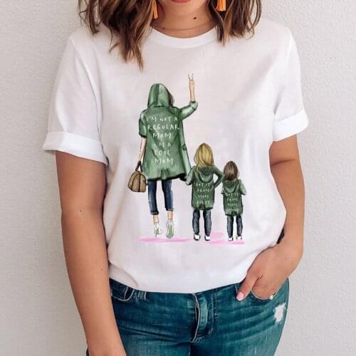 Women Graphic Printing Cartoon 90s Fashion Girl Daughter Mom Mama Mother Clothes Tops Clothing Tees Print Female Tshirt T-Shirt