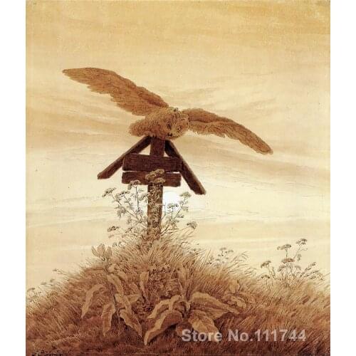 Famous artwork Owl on a grave Caspar David Friedrich paintings High quality Hand painted