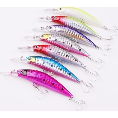 1Pcs Fishing Lure Laser Minnow Wobbler Bass Trolling Artificial 70mm/16g Sinking Hard Bait Crankbait Carp Pesca Fishing Tackle