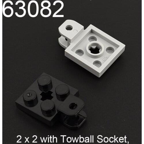 10pcs 63082 Plate Special 2x2 with Towball Socket Building block accessories parts MOC Education Toys Brick