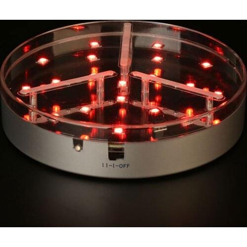 10 Pieces/Lot 6inch Under Table Vase Led Light Base Battery Operated wedding Centerpieces lamps with remote control 16colors