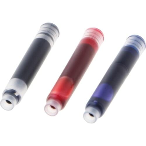 20 Pcs Replaceable Fountain Pen Ink Cartridge Refill Ink Sac Universal Design