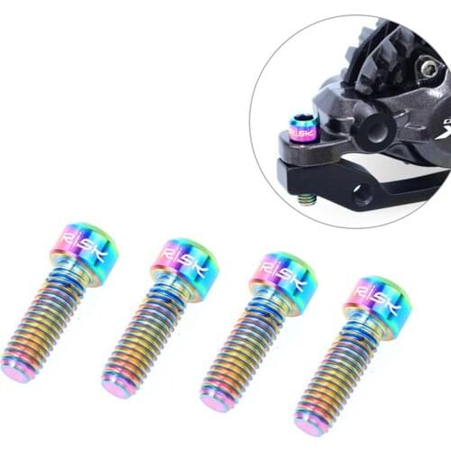 4pcs M6x20mm Titanium Alloy Mountain Bike Disc Brake Fixing Bolts Screw For MTB Bicycle Disc Brake Fixing Bolts Screws Brand New