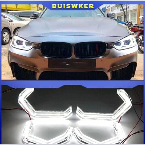 4Pcs M4 Iconic Style LED Crystal Angel Eye Kit Eyes Kits For BMW X3 E83 F25 X5 E70 F15 F85 X6 E71 E72 Z4 E85 E86 E89