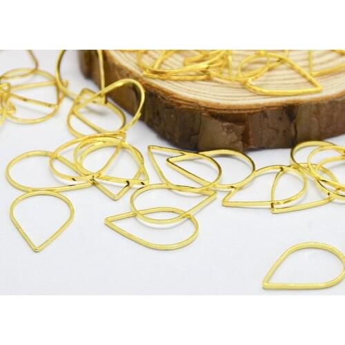 11 * 16mm closed-end drop-shaped copper tube pendant DIY jewelry accessories brass plated 4 color earring accessories