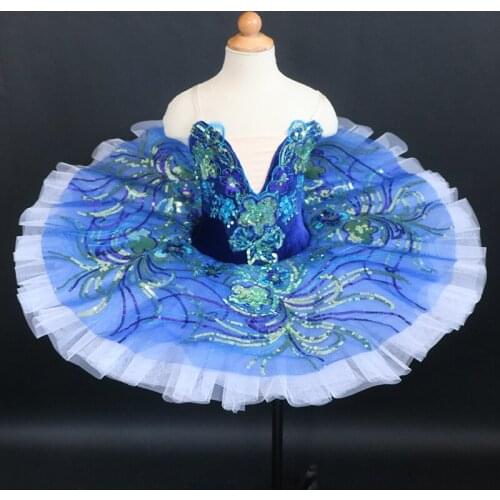 Royal Blue Professional Ballet Tutu Girl Kids Child Sequined Ballet Tutu Adult Women Ballerina Party Ballet Dance Costumes Dress