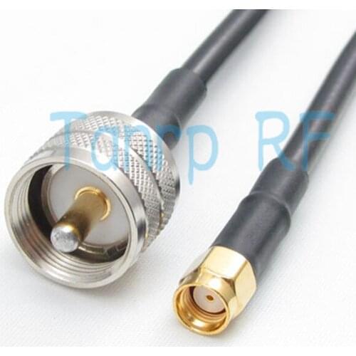 Free shipping! 100CM RF Pigtail coaxial jumper 1M UHF male plug to RP SMA male 3FEET RG58 cable extension cable