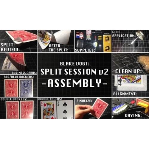 Blake Vogt - Split Sessions v 1 & 2 & v3-Bill Split &V4 -Acrobatic Cards -Magic tricks(instruction )