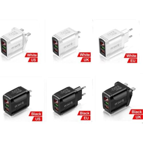 Dual USB Charger Quick Charge QC3.0 Portable Phone Fast Charging Adapter 270B