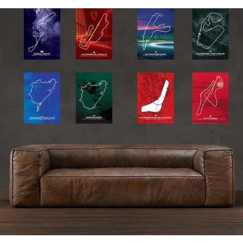 Race Circuit X Edition Wall Art Canvas Painting Silk Poster