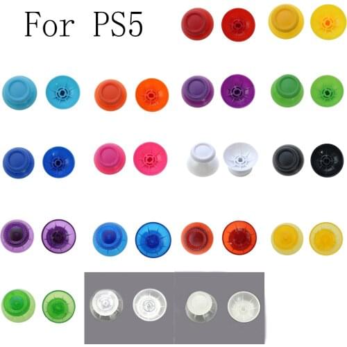 JCD 2PCS For PS5 Analog Cover 3D Thumb Sticks Joystick Thumbstick Mushroom Cap For Sony PS5 Controller Replacement