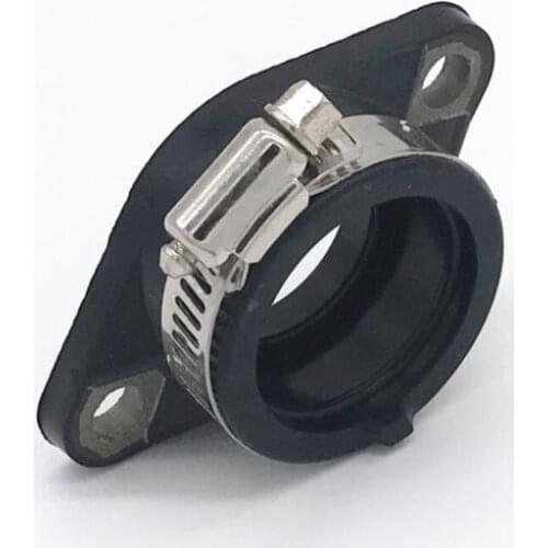 Carburetor Intake Manifold Joint Boot, Carburetor Rubber Flange Intake Compatible for Suzuki GN125/GS125 Motorcycle