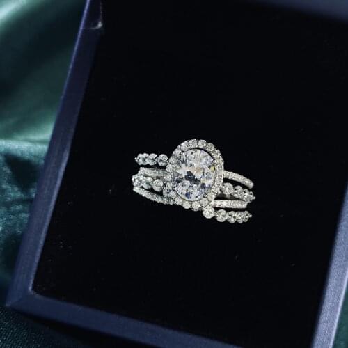 Handmade 1ct Lab Diamond cz Ring 100% Real 925 sterling silver Engagement Wedding band Rings for Women Bridal Promise Jewelry