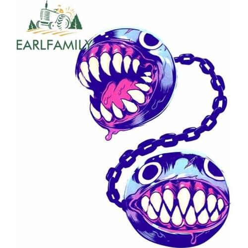 EARLFAMILY 13cm x 9.4cm For CHAIN CHOMP Car Stickers Vinyl Material Decal Personality Creative Sticker Motorcycle Decoration