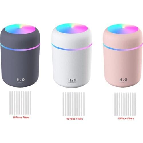 Mini Ultrasonic Air Humidifier Stars Cup Aroma Diffuser Difusor Mist Cool Maker For Car Home With Night Light Lamp humidificador