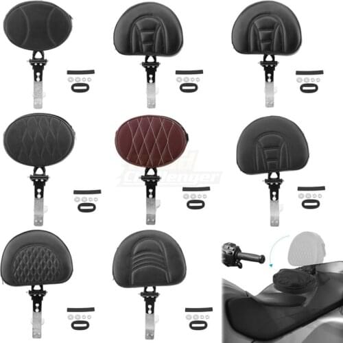Motorcycles Adjustable Stitched Backrest Driver Rider Rest Back Pad For Can Am Spyder RT SE6 SM5 08-17 16 15 14 13 12 11 10 09