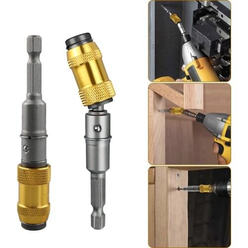 1/4" Magnetic Screw Drill Tip 20 Degrees Bendable Drill Screw Tool Quick Change Locking Bit Holder Drive Guide Drill Extensions