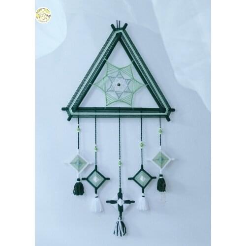 Manual Weaving Wall Hanging Decor Finished Product Winding Wall Decor New Chinese Style Living Room Setting Wall Nordic Decor