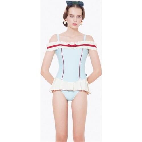 2019 New Sexy Transparent Striped One Piece Swimsuit Skirt Woman High Neck Swimwear Cut Out Backless Beach Dress brazilian