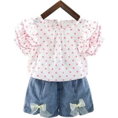 New Summer Cute Baby Girls Clothes Suit Children Fashion Casual T-Shirt Shorts 2Pcs/Sets Toddler Sports Clothing Kids Tracksuits
