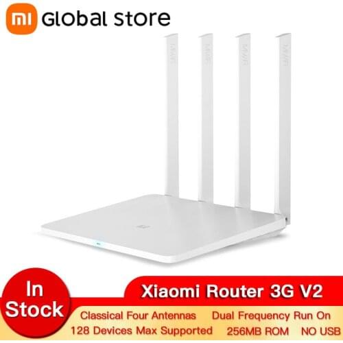 Original Xiaomi Mi WiFi Router 3G 1167Mbps 2.4GHz 5GHz Dual Band 128MB ROM Wi-Fi 802.11ac Four Powerful High-Gain Antennas