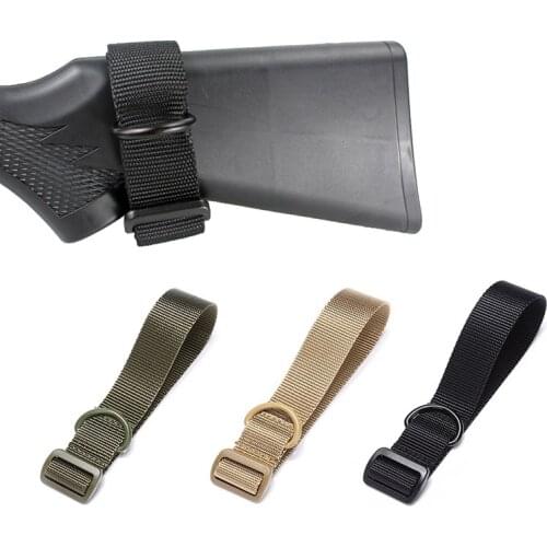 Outdoor Tactical Military Airsoft ButtStock Sling Adapter Rifle Stock Gun Strap Gun Rope Strapping Belt Hunting Accessories