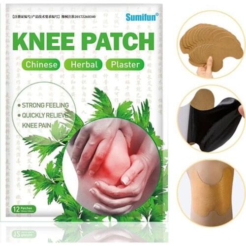 12pcs Knee Medical Plaster Wormwood Extract Knee Joint Ache Pain Relieving Sticker Knee Rheumatoid Arthritis Body Patch