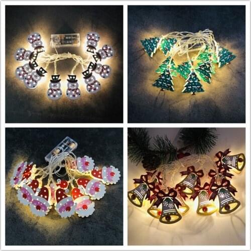 1.65m 3m Santa Snowman Led Light String Christmas Decoration for Home New Year Party Gifts Xmas DIY Navidad Natal Decor 2022