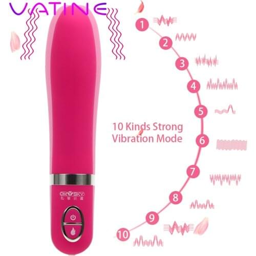 VATINE Heating Dildo Vibrator 10 Speed Magic Wand Medical Silicone G-spot Massage Sex Toys for Women Clitoris Stimulator
