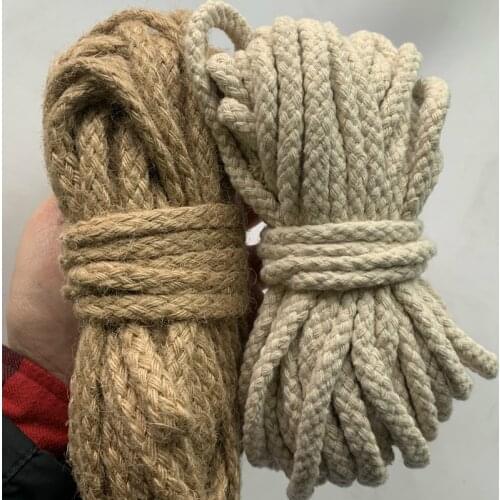 ZERZEEMOOY 8MMX10YARD DIY Handmade Hemp Cotton Rope Woven Cotton Cord String for Accessories Bag Craft Environmental Protection