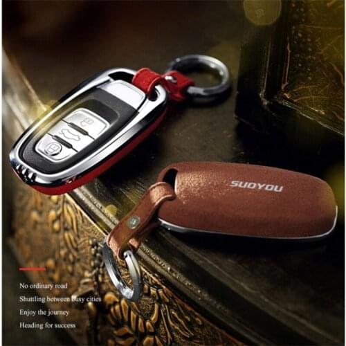 Key protector for Audi A1 A3 A4 A5 a6a7 A8 S4 S5 B9 8 W Q7 4 m Q5 TT TTS RRs Q3 A4L A6L suede zinc alloy