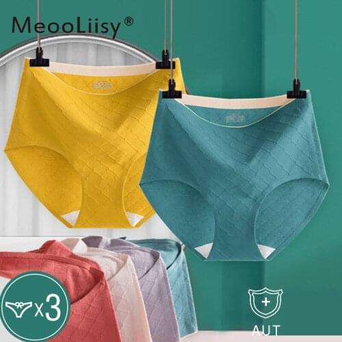 MeooLiisy 3Pcs Seamless Plus Size Women Panties Lingerie Femme Sexy Erotique Intimate Cotton underwearHot New Sexy Intimates