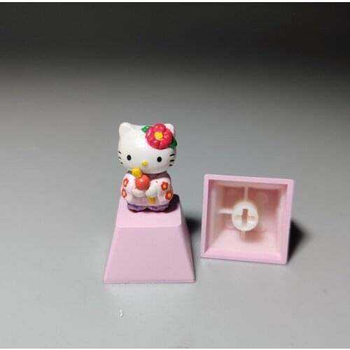 1pc Gaming Accessories Mechanical Keyboard Keycap Personality Design Cartoon Axis Anim Keycap For Cute cat