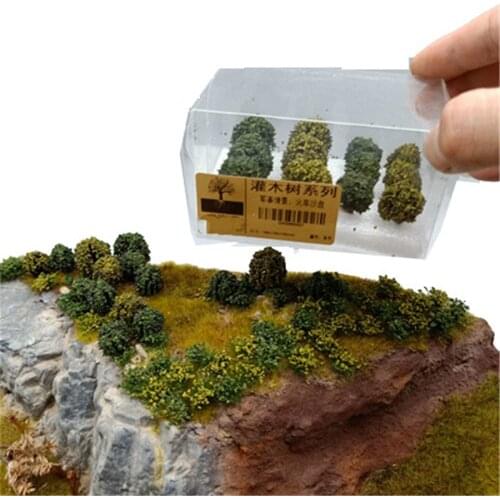 24pcs/Lot Architecture Model Scale New Bush In Ho Train Layout Diorama Building Materials