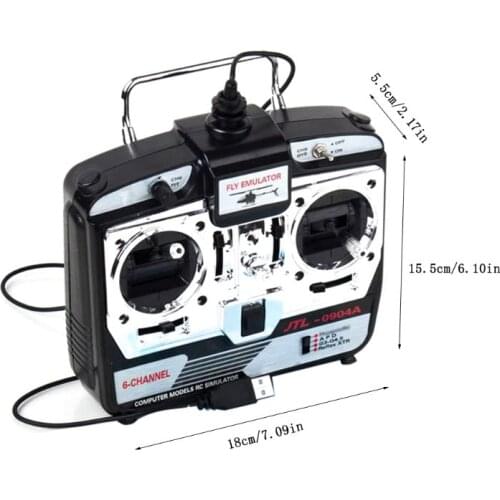 6CH RC Flight Simulator JTL-0904A Support Real RF7 G7 Phoenix 5.0 XTR Drone Mode