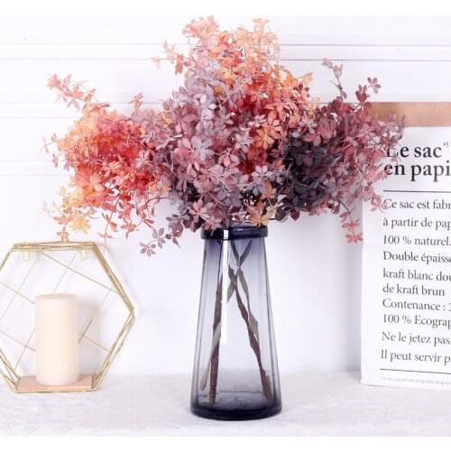 70cm 4 Fork Fake Maple Leafs Bouquet Large Artificial Tree Branch Autumn Leaves Farmhuse Plants For Wedding Halloween Home Decor