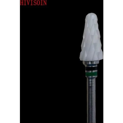 White Zirconia Ceramic Dental Lab Burs -20Pcs/Lot-- Conical Shape - Cross Cut-0202.060