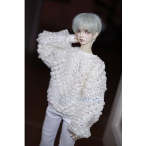 BJD Doll White Sweater Outfits Clothing Top For 1/3 1/4 17" Tall MSD SD10 SD17 DK DZ AOD DD Wear FREE SHIPPING