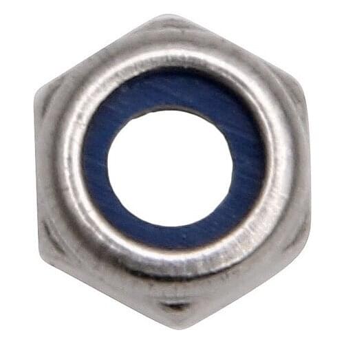 C5AD 100 Pcs/Set M3 Stainless Steel Screw Lock Nylon Hex Nut Insert Locking Nuts 3mm