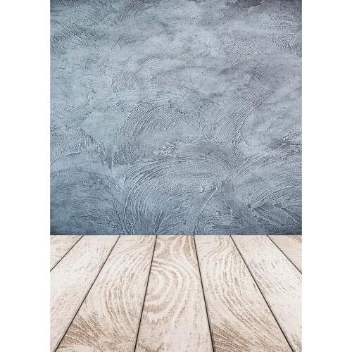 Cement Wall Wooden Floor Photo Background for Photo Studio Vinyl Backdrops for Children Baby Photography Props Photobooth
