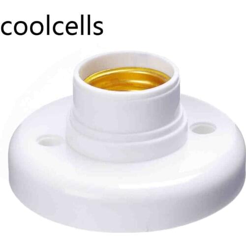 ES E27 Edison Screw Cap Socket White Ceiling Light Lamp Bulb Fixing Base Stand Light Bulb Holder