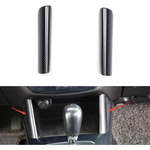 2Pcs/set Car Gear Shift Panel Side Decoration Strips Cover Stickers For Subaru Forester 2008-2012 Interior Auto Car Accessories